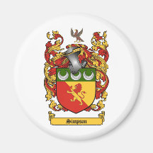Simpson Crest - Coat of Arms Refrigerator Magnet