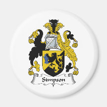 Simpson Family Crest Magnet