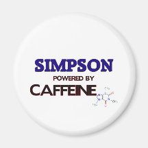 Simpson powered by caffeine fridge magnet