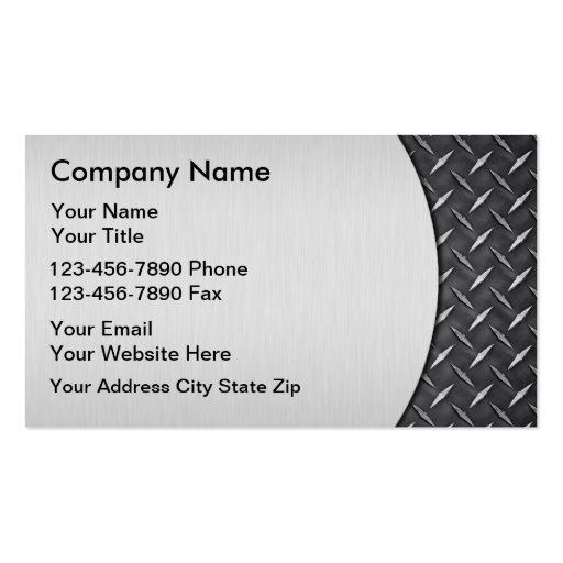 Simulated Metal Business Cards (front side)