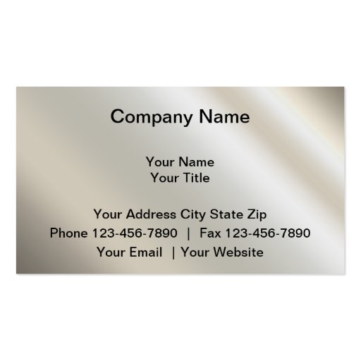 Simulated Metal Business Cards (front side)
