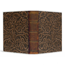 Simulated Saddle Leather -  2 - 1" Vinyl Binder