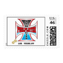 Sin City Pool Player Postage