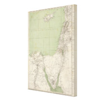 Sinai, Egypt, Syria Atlas Map Gallery Wrapped Canvas