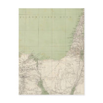 Sinai, Egypt, Syria Atlas Map Post Card