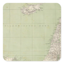 Sinai, Egypt, Syria Atlas Map Square Sticker
