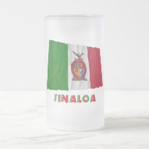 Sinaloa que agita la bandera oficiosa taza