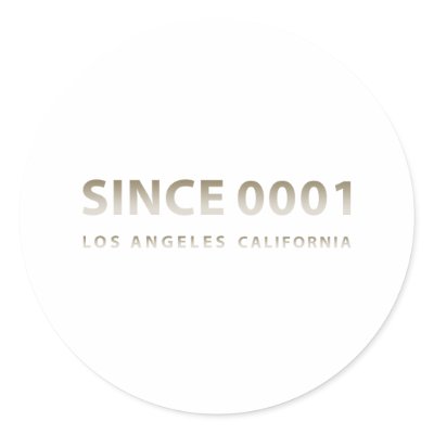 SINCE 0001 ROUND STICKER by SINCE_0001