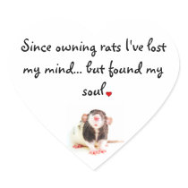 Since Owning Rats... Heart Stickers