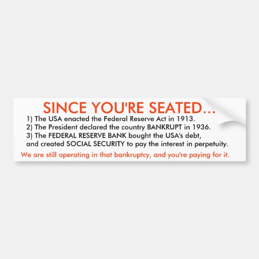 Since you're seated... bumper stickers