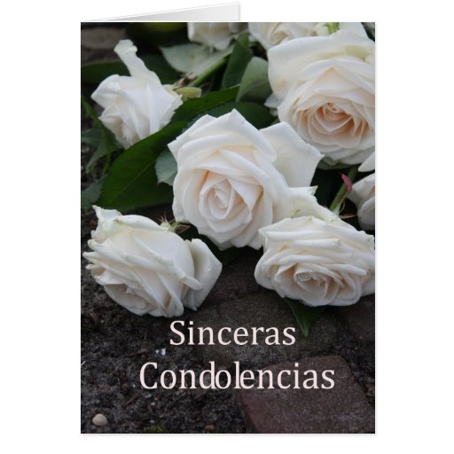 Sinceras Condolencias Spanish sympathy card Zazzle
