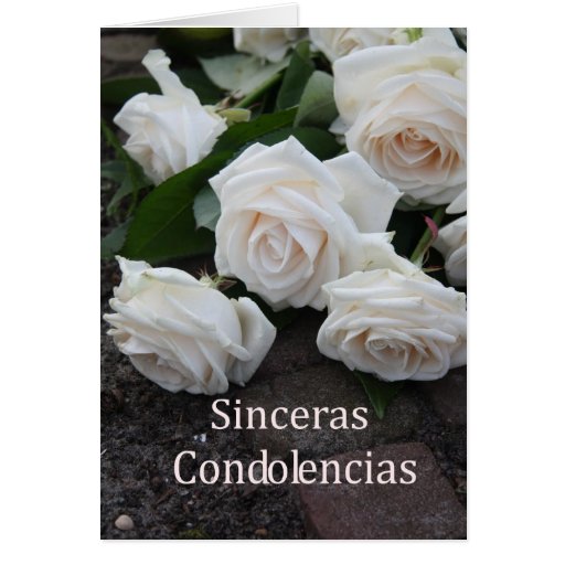 Sinceras Condolencias Spanish Sympathy Card Zazzle