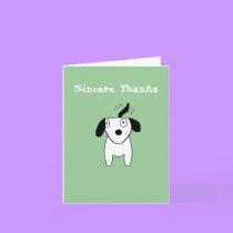Sincere Thanks - thank-you card cards