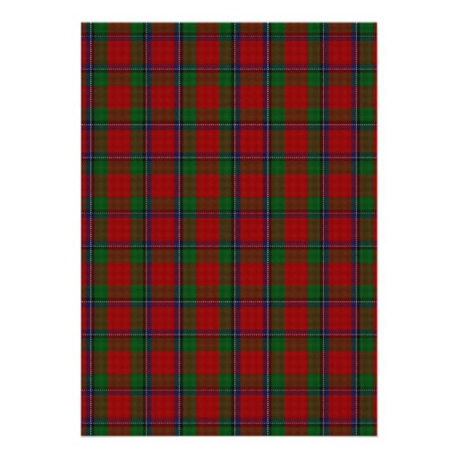Sinclair Modern Red Tartan Wedding Invitation