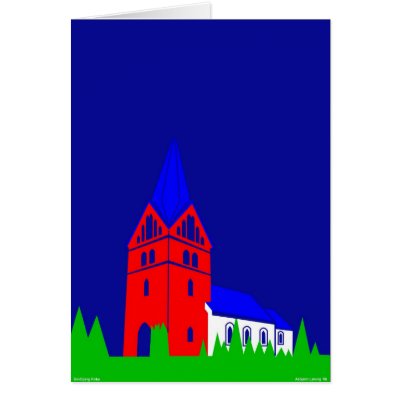 Sindbjerg Kirke - Sindbjerg Church Greeting Cards by lonvig