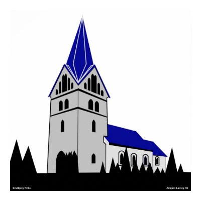 Sindbjerg Kirke - Sindbjerg Church Print by lonvig