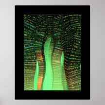 Sine City (Green) Print