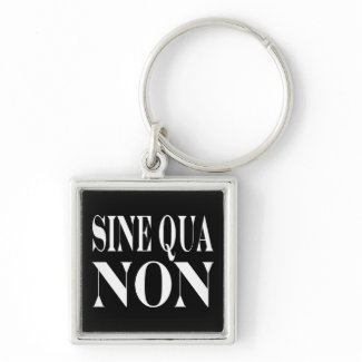 Sine Qua Non Famous Latin Quote: Words to live By keychain
