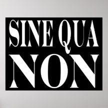 Sine Qua Non Famous Latin Quote: Words to live By Print