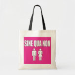 Sine Qua Non Romantic Latin Quote Valentine's Day Canvas Bags