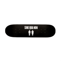 Sine Qua Non Romantic Latin Quote Valentine's Day Skate Board Deck