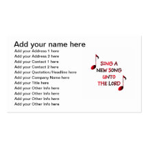 Sing a new song unto The Lord Business Card