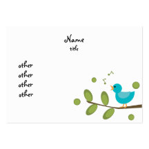 Sing-a-Song Bird Business Card Templates