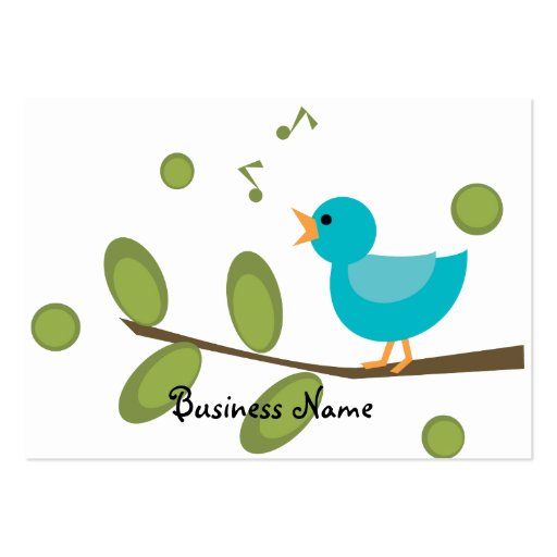 Sing-a-Song Bird Business Card Templates (back side)