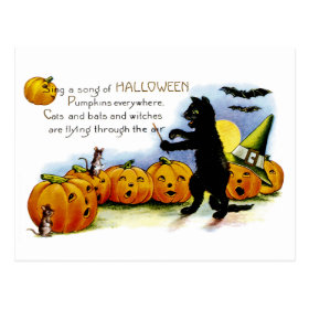 Sing a Song of Halloween Postcard