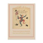 Sing a Song of Sixpence Good Luck Postcard