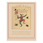 Sing a Song of Sixpence Good Luck Postcard postcards