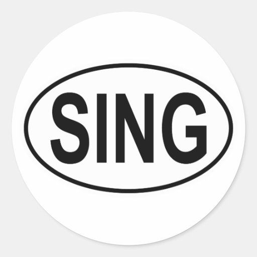 Sing Oval Classic Sticker Zazzle sing oval classic sticker zazzle