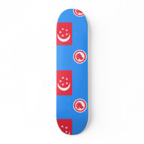Singapore Air Force Service, Singapore flag Custom Skate Board