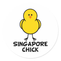 Singapore Chick stickers by chicktshirts8 Singapore Chick stickers