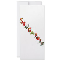 Singapore Chili Peppers Personalized Rack Card