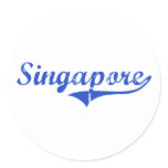 Singapore City Classic Round Sticker Singapore City Classic Round Sticker