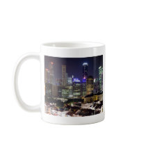 Singapore cityscape at night coffee mugs