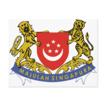 Singapore coat of arms postcards