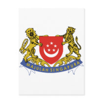 Singapore coat of arms postcards