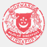 Singapore Coat of Arms Round Sticker