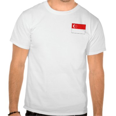 Singapore Flag and Map T-Shirt