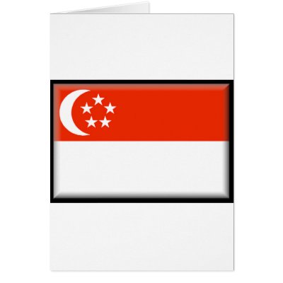 Singapore Flag Card by jacinto888