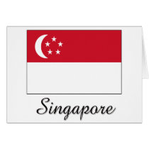 Singapore Flag Design Greeting Cards