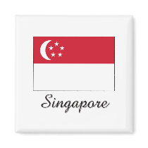 Singapore Flag Design magnets by flagshirt Singapore Flag Design magnets