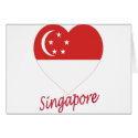 Singapore Flag Heart cards by Vexillophile Singapore Flag Heart cards