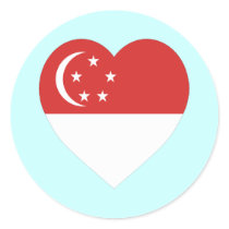 Singapore Flag Heart stickers by Vexillophile Singapore Flag Heart stickers