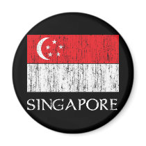 Singapore Flag Fridge Magnet