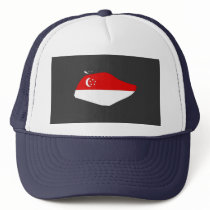 Singapore flag map hats