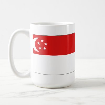 Singapore Flag and Map Mug by FlagAndMap