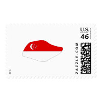 Singapore flag map postage